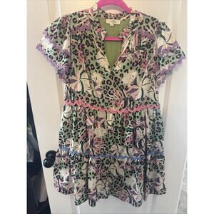 Women’s Entro Dress 🐆 Leopard Floral Pattern Mini Size Medium